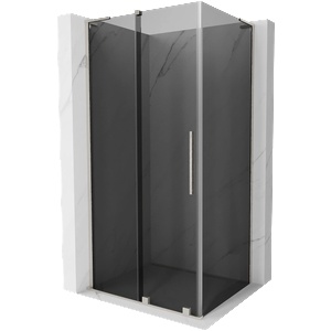 Mexen Velar L плъзгаща душ кабина 100 x 110 см, графит, матиран никел - 871-100-110-43-97 (871-100-110-43-97)