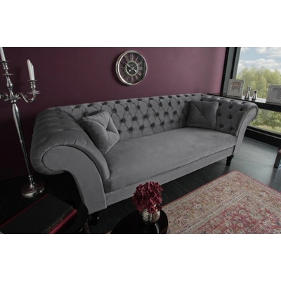 Komfort-nábytok 40148 225cm Paris Zamat striebornošedá