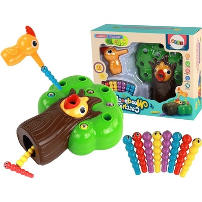 Mamido Hra na Zručnosť Magnetická Chyť Červíčka Nakrm Vtáčika