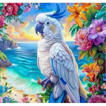 Norimpex - Puzzle Diamant painting: Cockatoo 30x40cm - 1 - 39 piese