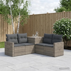 vidaXL Комплект дивани 5 бр. Сив и тъмен сив 179 x 179 x 85 см (3447878)