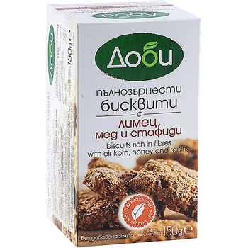 ДОБИ Бисквити с лимец, мед и стафиди 150г