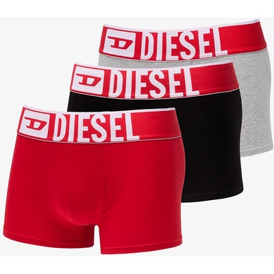 Diesel Umbx-Damienthreepack-XL Logo Boxer 3-Pack Red/ Grey/ Black