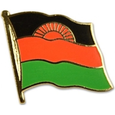 Odznak (pins) 20mm vlajka Malawi - farebný