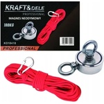 KraftDele Комплект неодимови магнити с въже KraftDele KD10418/ 180 кг (KD10418)