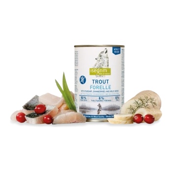 Image 1 of isegrim консерва с пъстърва, пащърнак и червени боровинки 400gr