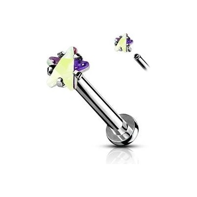 Šperky4U piercing do brady labreta cartilge AB LB1094AB-1206
