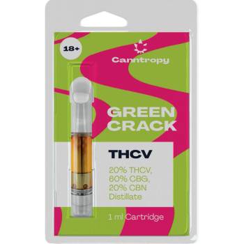 Canntropy THCV Cartridge Green Crack 20 % THCV 60 % CBG 20 % CBN 1 ml