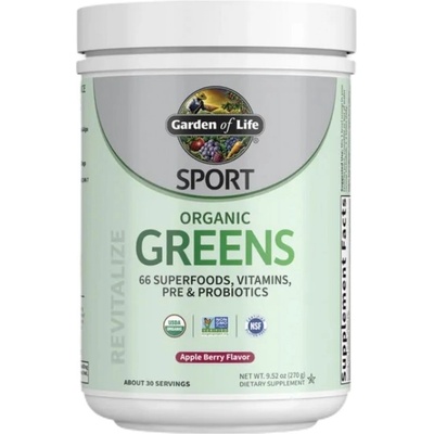 Garden of Life Sport Organic Greens [270 грама] Ябълка с горски плодое
