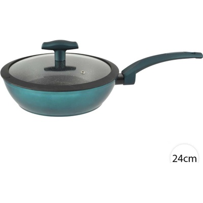 Perfect Home Granitová hluboká wok pánev na indukci s poklicí 24cm Sea Line, 15621