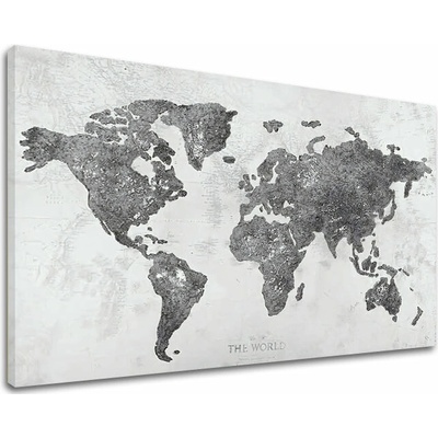 Obraz na plátne MAPA SVETA - 120x80 cm