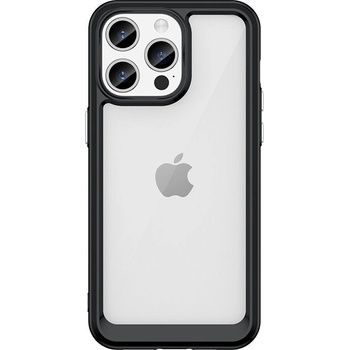 HQWear Кейс с гъвкава рамка HQWear Outer Space за iPhone 15 Pro, черен (KXG0072080)