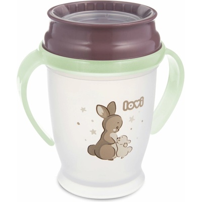 LOVI hrníček s úchyty 360˚ Zajíc 250 ml