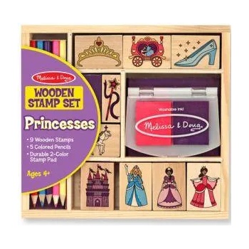Melissa & Doug Комплект дървени печати с принцеси - 12418 - Melissa and Doug, 000772124188