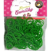 Loom Bands pletací gumičky zelené 200ks + háček