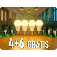 V-TAC E27 LED žiarovka 15W, 1521LM, A65, 4+6 Denná biela