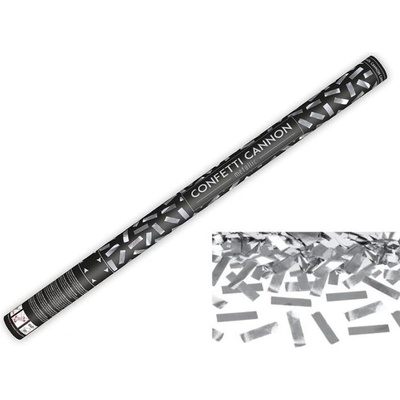 Konfety v tube hviezdy strieborné 80cm