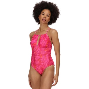 Regatta Бански костюм Regatta Halliday Costume swimsuit - Pink (Pink Fusion Palm)