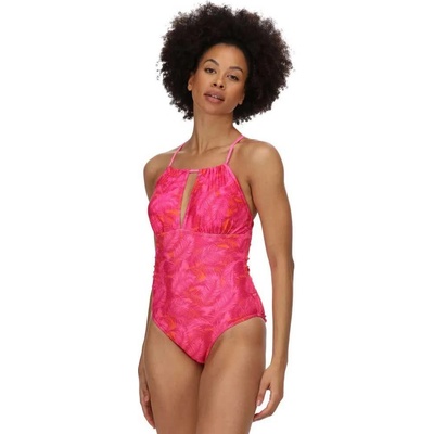 Regatta Бански костюм Regatta Halliday Costume swimsuit - Pink (Pink Fusion Palm)
