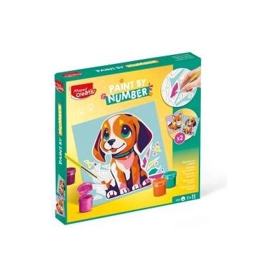 Maped Creative painting by numbers puppy/fox