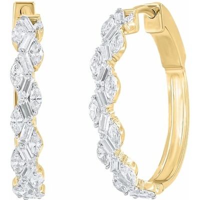 Eppi Elegantné náušnice zo zlata s lab-grown diamantmi Anila E49905