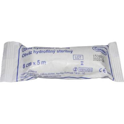 Steriwund Obväz hydrofilný sterilný 8 cm x 5 m