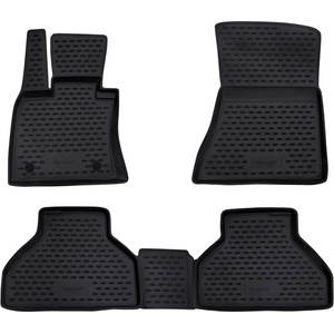 LEMENT Element 3D rubber floor mats suitable for BMW X5 | Mk2 E70 | 2006-2013 | 100% custom-fit all-weather floor mats made of TPE, high edge, waterproof, non-slip, odorless - EXP. NLC. 05.17. 210n (EXP.NLC.