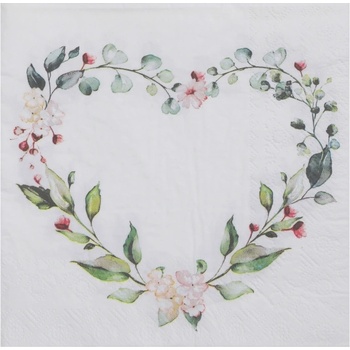 Santex Салфетки на сърца, зелено