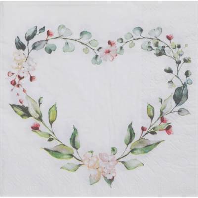 Santex Салфетки на сърца, зелено