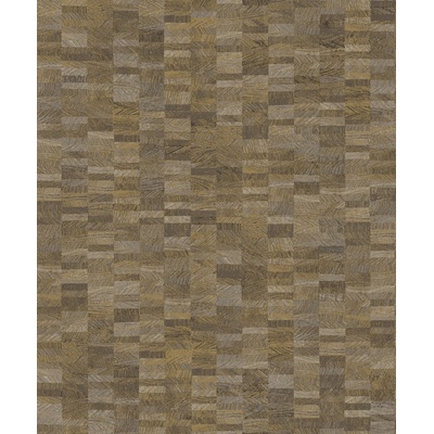 Khroma by Masureel Hnedo-sivá geometrická vliesová tapeta, Spirit of Nature, rozměry 0,53 x 10,05 m