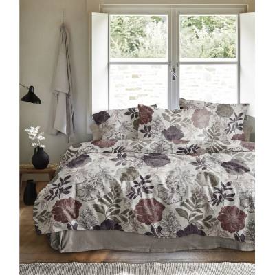 Irisette luxusné flanelové obliečky MERAN 8687-60 KVETY BORDO 140x200 70x90