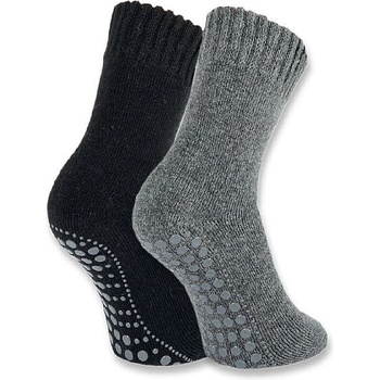 Trendy Socks pánské ABS silné domácí ponožky s ABS chodidlem mix barev TMAVÁ