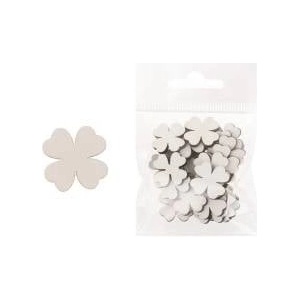 Cresco Wooden decoration 36pcs Small Clover
