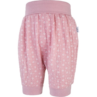 Little Angel ššortky tenké harémky starorůžová kytičky