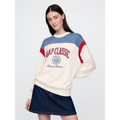 GAP Oversize mikina s logem Americana Bílá