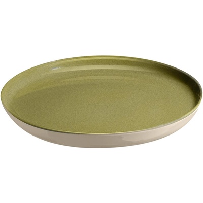 Emile henry (Франция) Керамична чиния emile henry dessert plate десертна - цвят зелен с екрю (eh 8918-v0)