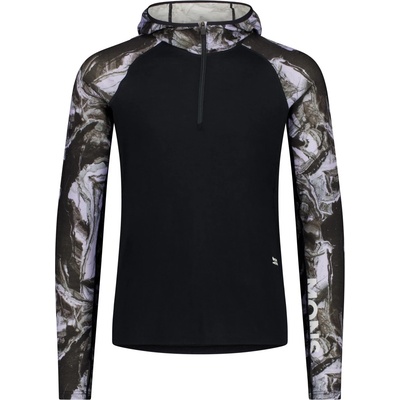 Mons Royale Мъжко мериносово термобельо Mons Royale Temple Merino Long Sleeve Hood Merino longsleeve - Rock Camo / Black (015-2333-0312)