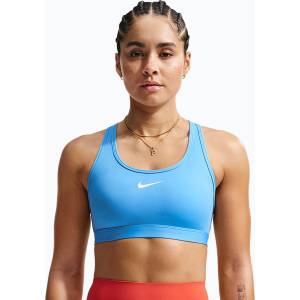 Nike Спортен сутиен Nike Swoosh Medium Support university blue/white