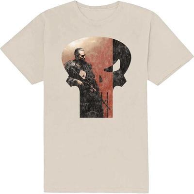 Marvel tričko Skull Outline Character Natural