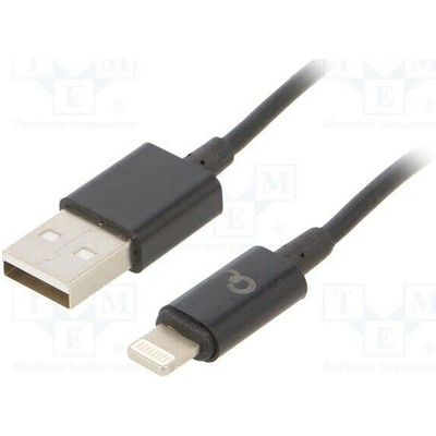 Gembird CC-USB2P-AMLM-1M USB 2.0 zlacený 1m černý