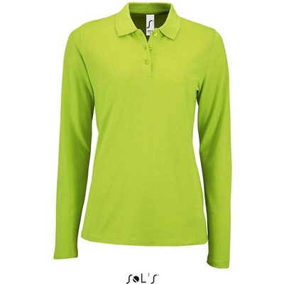 SOL'S Perfect LSL Women Dámske polo s dl. rukávom zelená apple