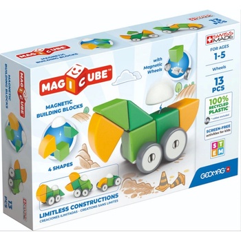 Geomag Магнитен конструктор Geomag - Magicube, 13 части, с колела (G202)