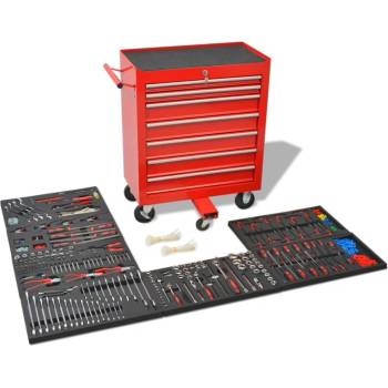 HABA Количка за инструменти с 1125 инструмента, стомана, червена (v142248)
