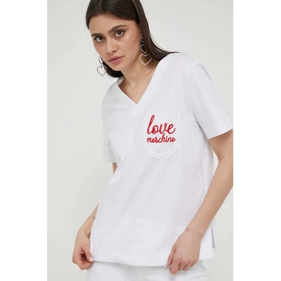 Love Moschino Bavlnené tričko W 4 H91 01 M 3876 biela