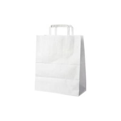 Taška papierová 32x16x36cm biela (250ks)