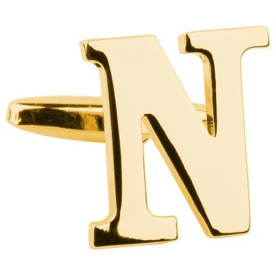 Bubibubi manžetový gombík zlaté písmeno N