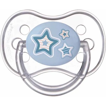 Canpol Силиконова залъгалка Canpol - Newborn Baby, 6-18 месеца, Звездa (22/581_blu)