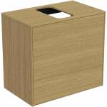 Ideal Standard Стенен шкаф Ideal Standard Atelier Conca, 1 чекмедже и плот с централен изрез, 60 см, светло дъбово покритие (T3934Y6)