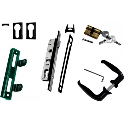 PILECKÝ Set příslušenství pro dvoukřídlou bránu IDEAL-UNIVERSAL zelený