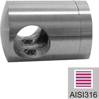 neuvedená Držiak výplne - spojka AISI316, 40x40x2/d10mm
